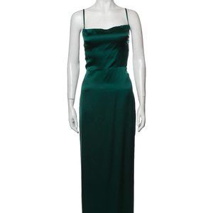 Reformation green silk gown